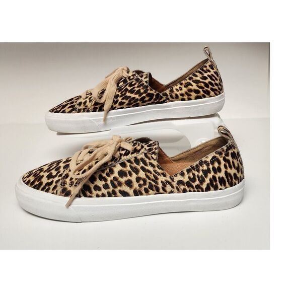 Lucky Brand Dansbey Cheetah Print Casual Sneakers Shoes Color Brown Size US 7.5M - Picture 5 of 15